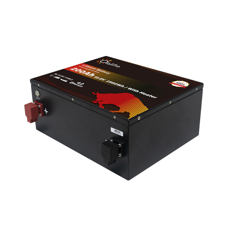 Bateria LiFePO4-200Ah sob o banco - Smart BMS (OLA-12-200-MH)