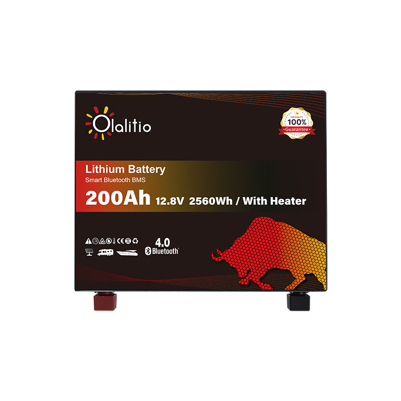 Bateria LiFePO4-200Ah sob o banco - Smart BMS (OLA-12-200-MH)