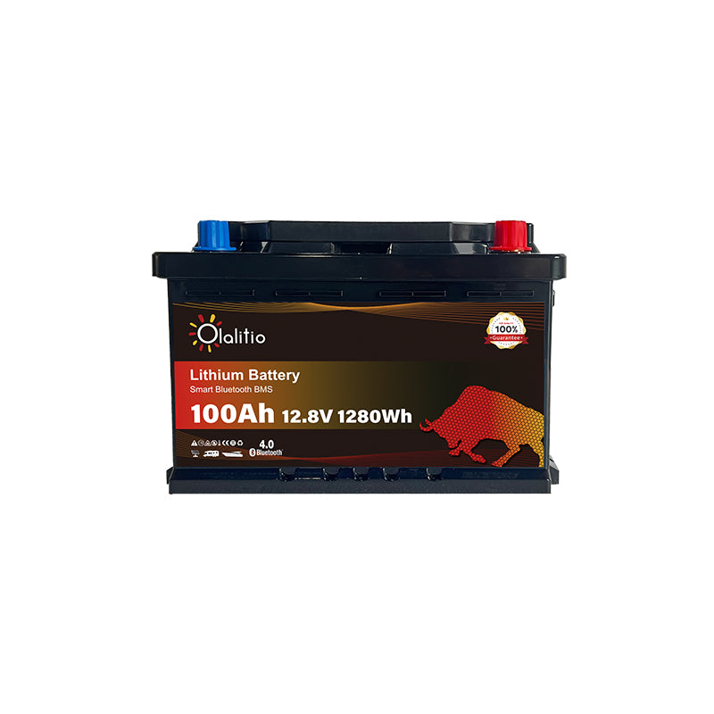 Bateria LiFePO4-100Ah sob o banco - Olalitio Smart BMS (OLA-12-100-SLN3)