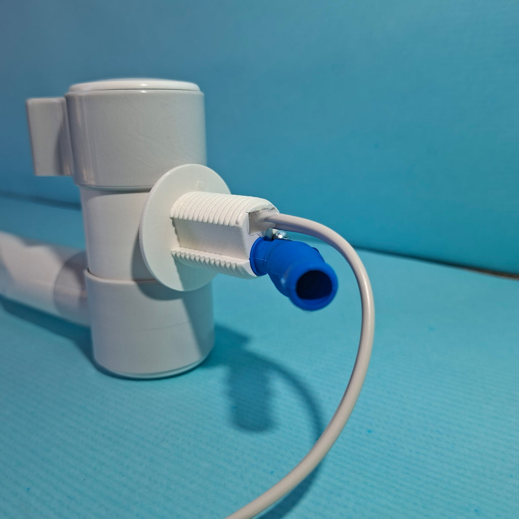 Torneira de água fria rebatível Comet London com Jet Spray - Branco e cinzento