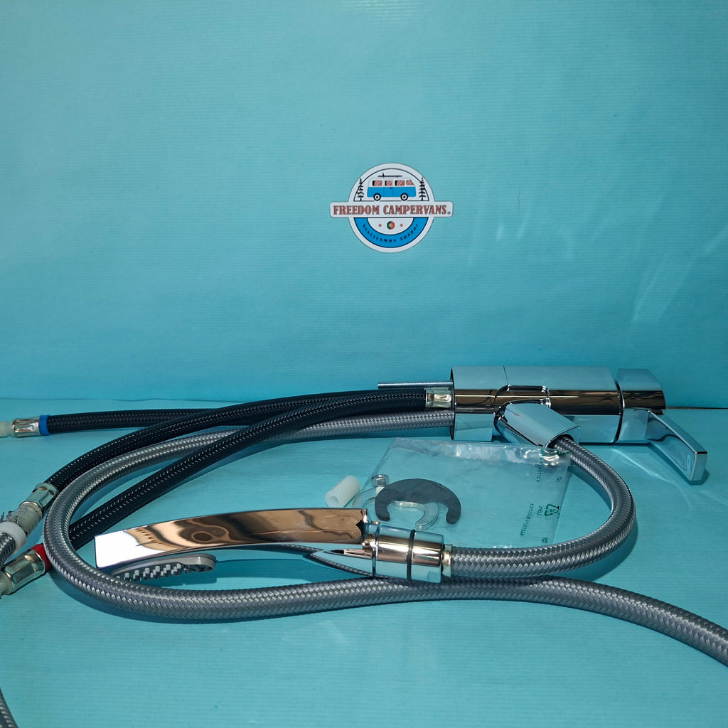 Torneira misturadora giratória com chuveiro extraível Comet Capri Piccina - Cromado sem microinterruptor