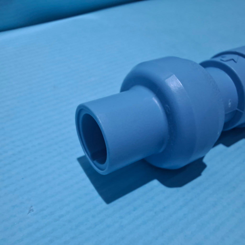 Válvula antirretorno com sistema de ventilação e encaixe rápido (John Guest) para bomba submersível