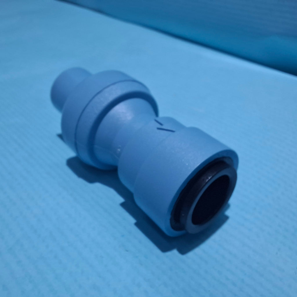 Válvula antirretorno com sistema de ventilação e encaixe rápido (John Guest) para bomba submersível
