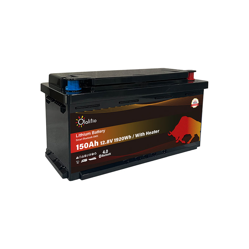 Bateria LiFePO4-150Ah sob o banco - Olalitio Smart BMS (OLA-12-150-SH)