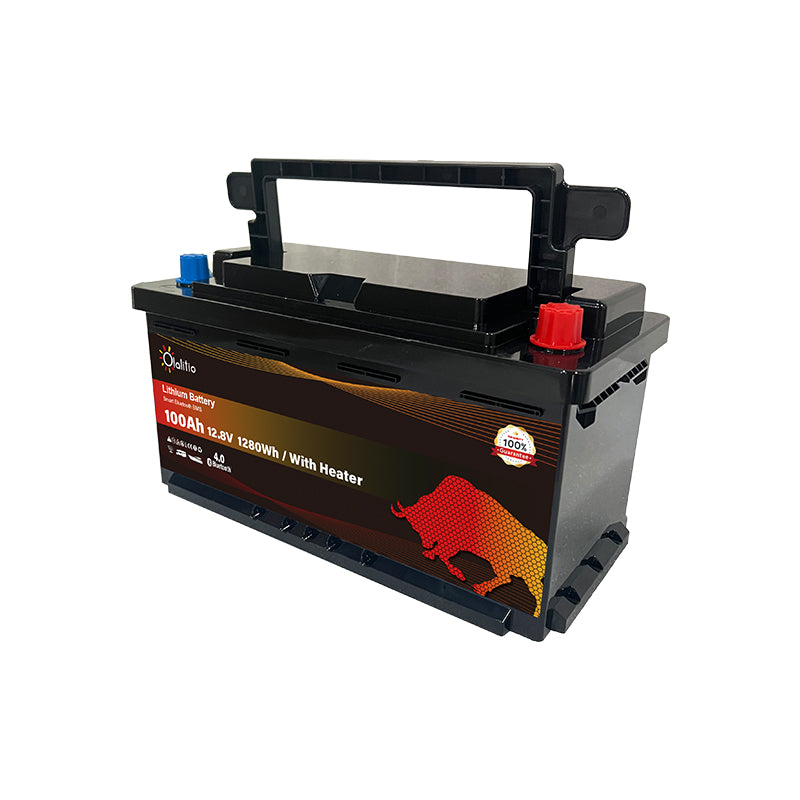 Bateria LiFePO4-100Ah sob o banco - Olalitio Smart BMS (OLA-12-100-SH)