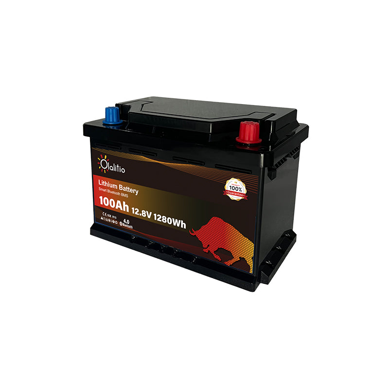 Bateria LiFePO4-100Ah sob o banco - Olalitio Smart BMS (OLA-12-100-SLN3)