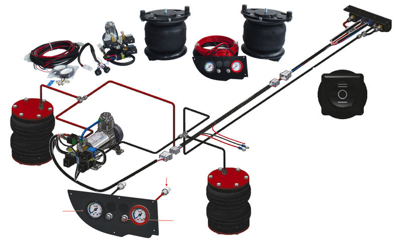 KIT Suspensão pneumática Carbest, 7,3 X250-Ducato, Boxer e Citroen Jumper a partir de 2014.HOMOLOGAVEL Sob encomenda