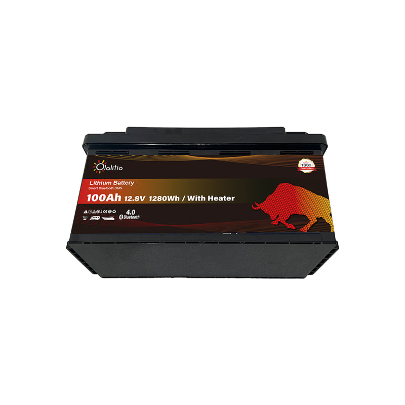 Bateria LiFePO4-100Ah sob o banco - Olalitio Smart BMS (OLA-12-100-SH)