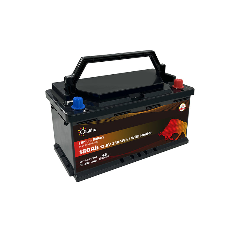Bateria LiFePO4-180Ah sob o banco - Olalitio Smart BMS (OLA-12-180-SH)