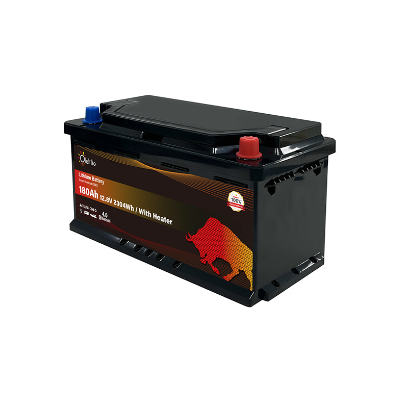 Bateria LiFePO4-180Ah sob o banco - Olalitio Smart BMS (OLA-12-180-SH)