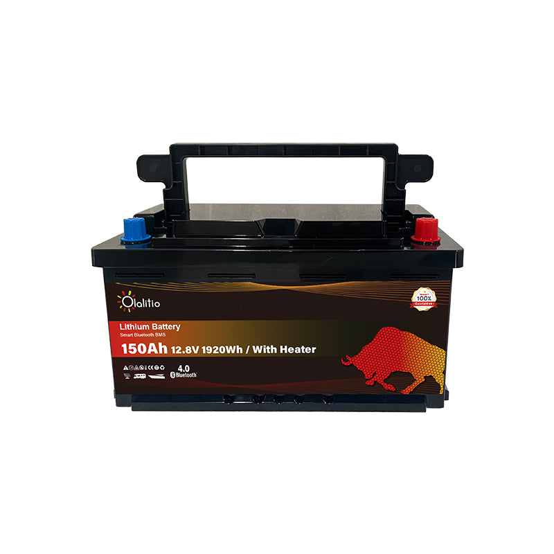 Bateria LiFePO4-150Ah sob o banco - Olalitio Smart BMS (OLA-12-150-SH)