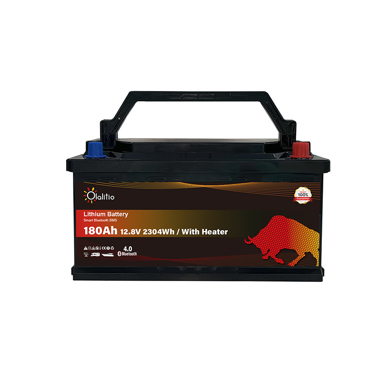 Bateria LiFePO4-180Ah sob o banco - Olalitio Smart BMS (OLA-12-180-SH)