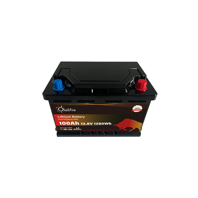 Bateria LiFePO4-100Ah sob o banco - Olalitio Smart BMS (OLA-12-100-SLN3)