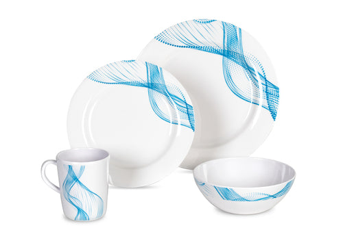 Conjunto de mesa-melamina 4 pessoas (16 peças)