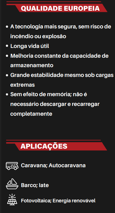 Bateria LiFePO4-100Ah - Olalitio Smart BMS (OLA-12-100-P)