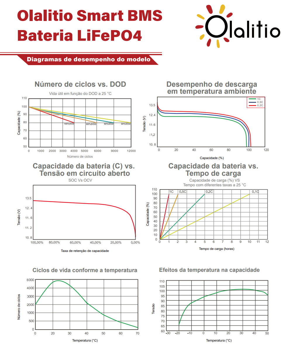 Bateria LiFePO4-50Ah - Olalitio Smart BMS (OLA-24-50-H)