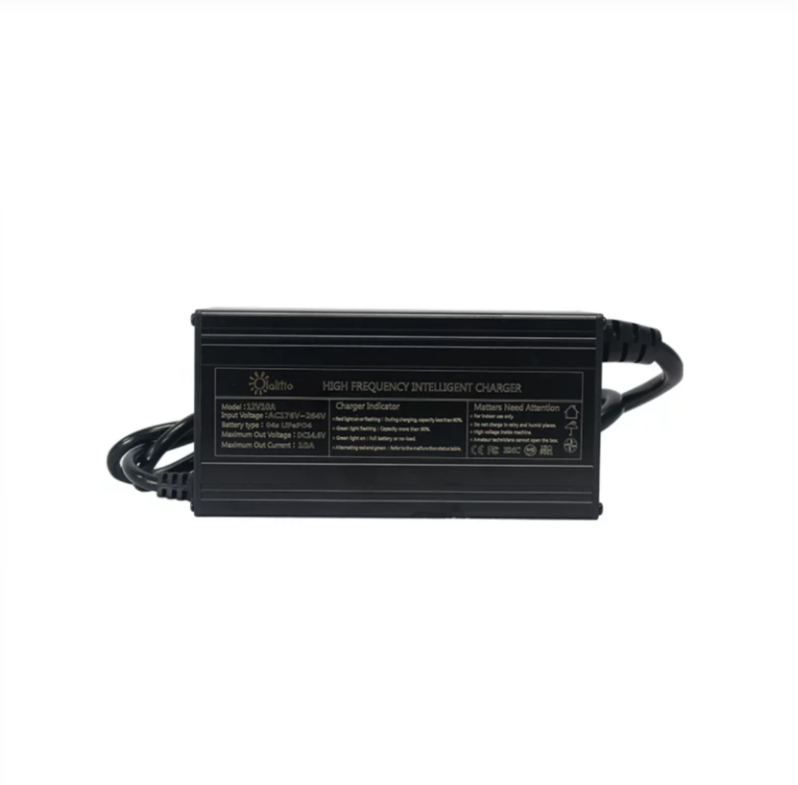 Carregador de Bateria de Lítio-12V 20A - Olalitio (OLA-12-20-C)