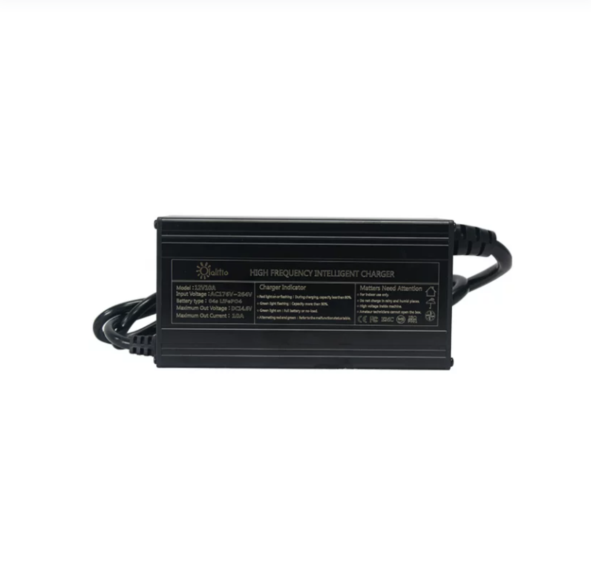 Carregador de Bateria de Lítio-12V 30A - Olalitio (OLA-12-30-C)