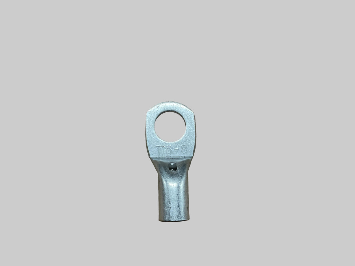 Terminal olhal de  cravar para cabo 16mm furo 8mm( para instalações eletricas) Vendido a unidade