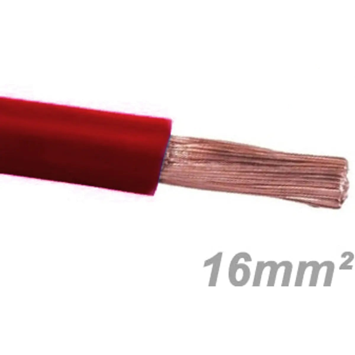Fio eletrico multifilar 16mm-Cabo para ligaçoes bateria-vermelho( vendido ao metro)