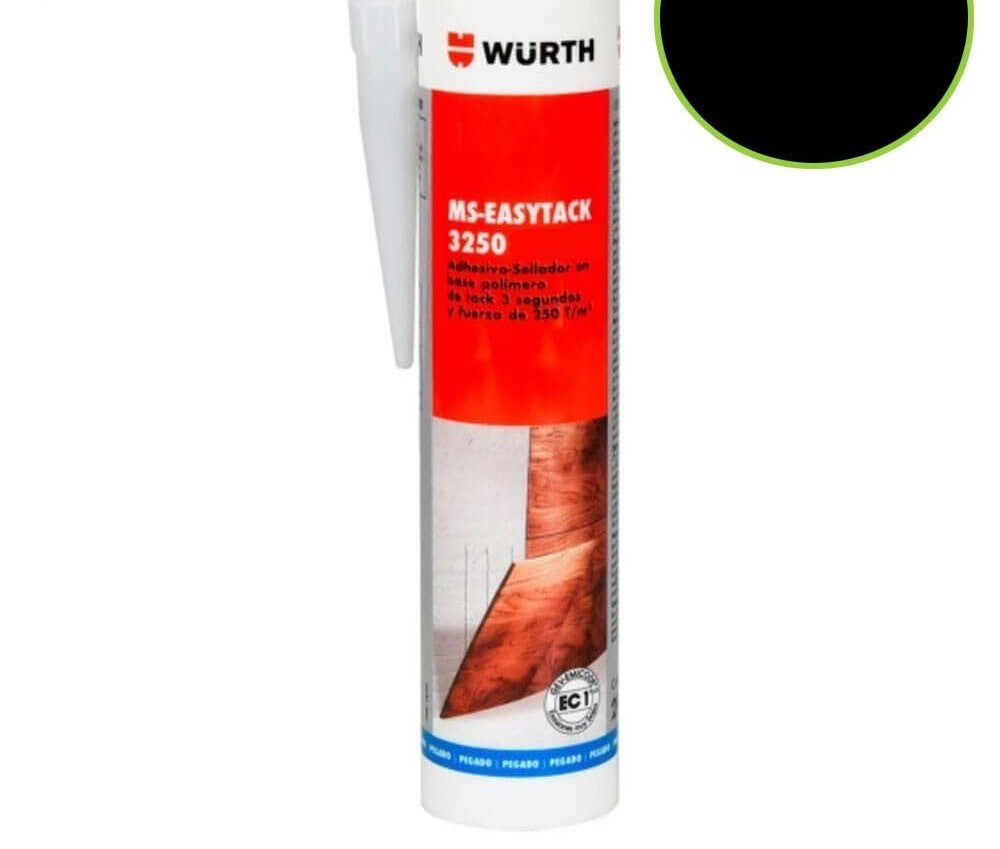 Adesivo-vedante de Polímero MS Easytack 3250 Wurth - Preto  Adesivo vedante de Polímero MS Easytack 3250 Wurth - Preto