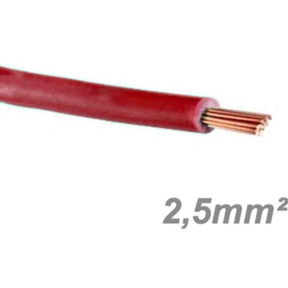 Fio elétrico multifilar V 2.5mm² vermelho (vendido ao metro)