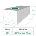 Depósito de água de 90 litros - 90x36x28 cm