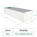 Depósito de água de 93 litros - 112x39x22 cm