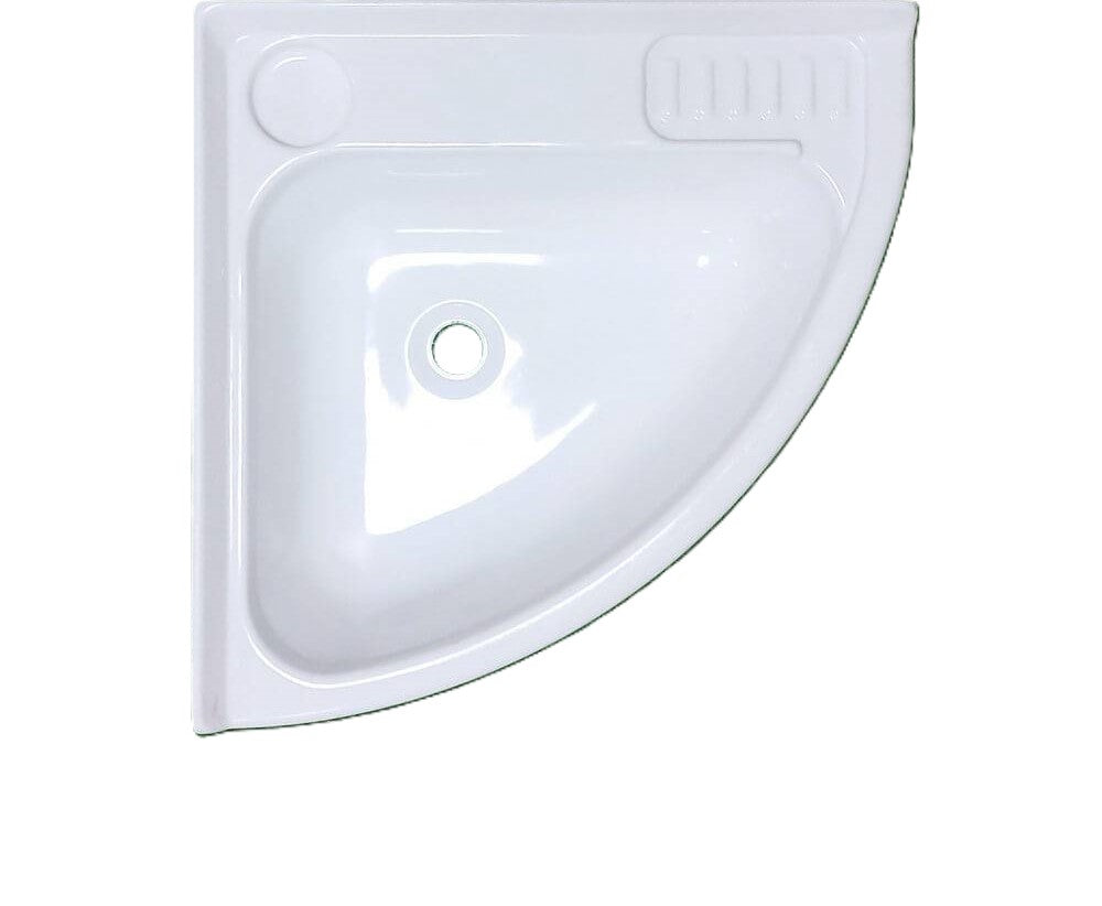 Lavatório de esquina branco - 40 x 40 x 14,5 cm