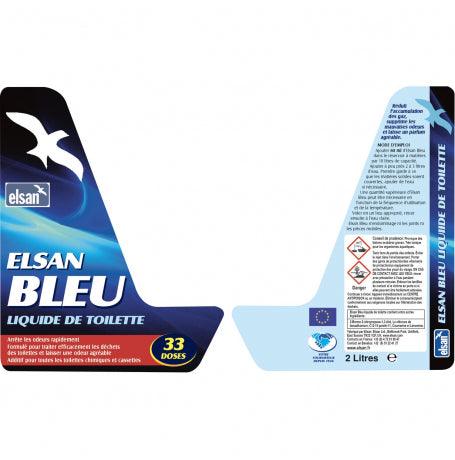 Produto sanitário azul Elsan, 2 lt.