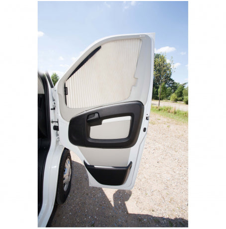 kit cortinas plissadas para ducato-boxer-jumper a partir 2021  com sensor grande e com ou sem espelho